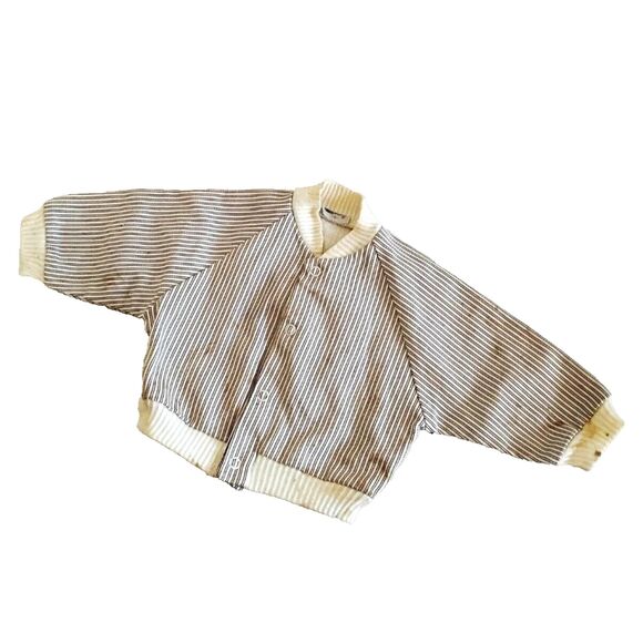 Vintage Danny Dare Boys Jacket,1950s, Striped 11 Inch Chest - Picture 1 of 5